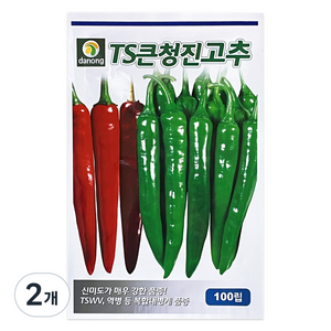 다농 TS큰청진 고추씨앗 100립, 2개
