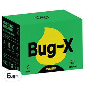 버그엑스 이중 초파리 유인제 2개 + 트랩 1개 + 끈끈이 3개, 6세트, 15ml