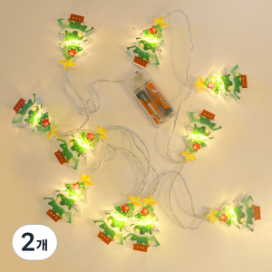 스투피드 DIY 크리스마스 LED 트리 가랜드 만들기, 혼합색상, 2개