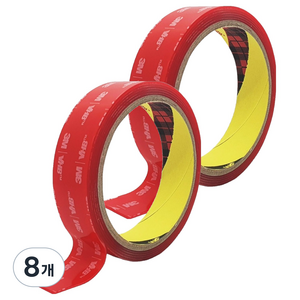 브이에이치비 쓰리엠 초강력 아크릴폼 투명 양면테이프 24mm x 1.5m, 8개