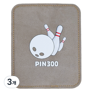 핀300 볼링 가죽 볼타올, 베이지+화이트, 3개