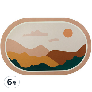 하이어리 규조토 모던 욕실 발 매트, 08, 6개
