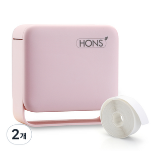 혼스 감열식 라벨프린터, 2개, HSRP-301P(Pink)