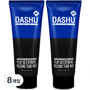 다슈 플레이 3D 익스트림 홀딩 튜브 헤어왁스, 200ml, 8개