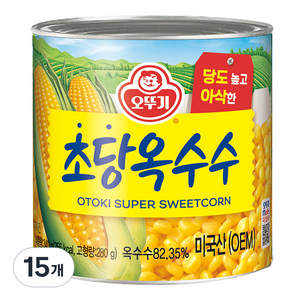 오뚜기 초당옥수수 통조림, 340g, 15개