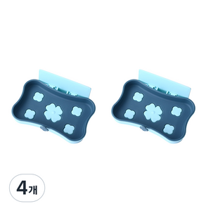 플라워 나비 비누 받침대, 블루, 4개