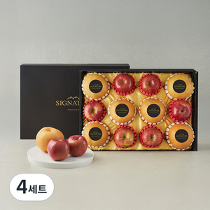 정과담음 시그니처 나주 사과배 혼합 선물세트6.5kg(사과 6입/배6입), 4세트, 6.5kg