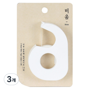 모닝글로리 비움 반투명 밀키테이프 12mm x 12m, 3개
