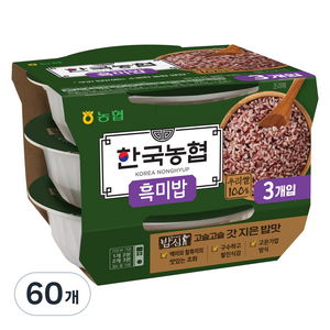 밥심 농협식품 한국농협 흑미밥, 210g, 60개