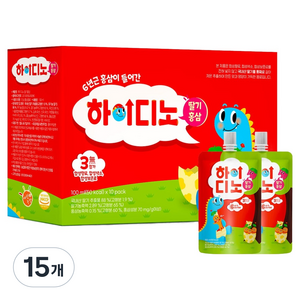 아람농장 하이디노 딸기 홍삼 주스 10p, 1L, 15개