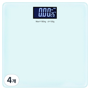 노바리빙 LCD 컬러 사각 체중계, 민트화이트, 4개