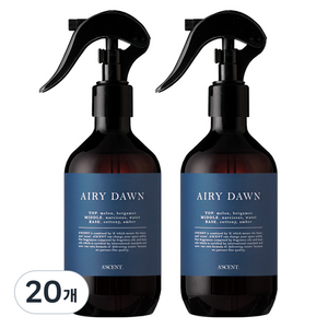 에이센트 드레스 퍼퓸 탈취제 에어리던 본품, 250ml, 20개
