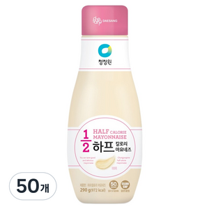 청정원 하프칼로리 마요네즈, 50개, 290g