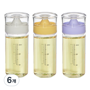 씨밀렉스 깨짐 없는 식물성 소재 실리콘 오일병 3종, 350ml, 6개