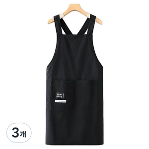 다퍼남 데일리 크로스 앞치마, 블랙, 3개