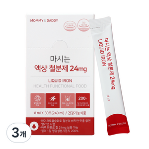 마미앤대디 마시는 액상 철분제 24mg, 240ml, 3개