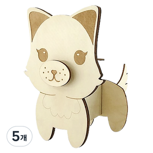 라벤티아 귀여운 고양이 퍼즐 모형, 혼합색상, 5개, 20피스