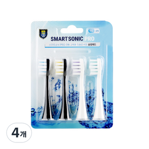 스마트소닉 프로 음파칫솔 RLT211 RLT231 전용 칫솔모 리필모 슬림헤드 4p, SS-300, 4개