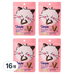 벳플 고양이 브이트릿 간식, 70g, 16개, 연어맛