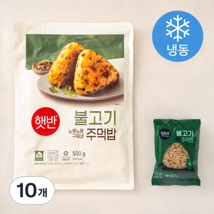 햇반 불고기 주먹밥 (냉동), 100g, 10개