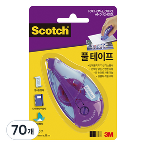 스카치 풀 테이프 8.4mm x 8m, 투명, 70개