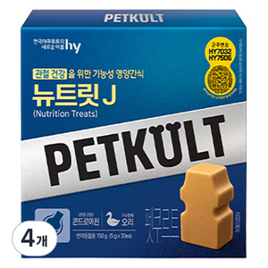 펫쿠르트 반려동물 뉴트릿 J 30p, 4개, 150g, 뼈/관절강화