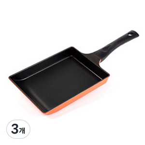 키친아트 오페라 계란말이팬 주황, 3개, 24cm