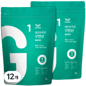 레인보우샵 구연산 베이직, 1kg, 12개