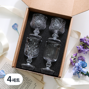 이우아여사 로맨틱데이 고블렛 소주잔 연말 선물세트, 4세트