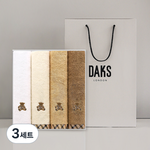 닥스 하우스테디 세면 타월 150g 30수 면사, 화이트 + 크림 + 베이지 + 브라운, 3세트