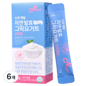 뉴핏 매일 자연 발효 그릭요거트 스타터 유산균, 2g, 10개입, 6개