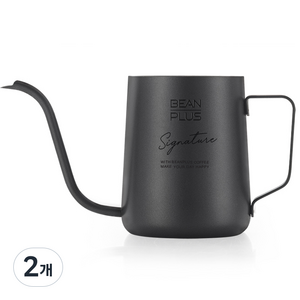 빈플러스 테프론 드립포트 핸드드립 주전자 600ml, 블랙, 2개, 단품
