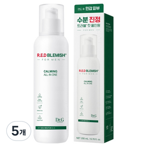 닥터지 레드 블레미쉬 포 맨 진정 올인원, 200ml, 5개