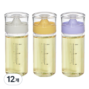 씨밀렉스 깨짐 없는 식물성 소재 실리콘 오일병 3종, 350ml, 12개