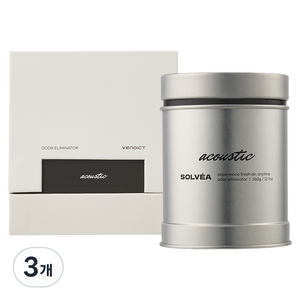 벤딕트 솔베아 대용량 고체 탈취제 어쿠스틱, 360g, 3개