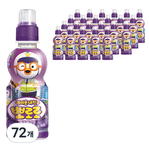 팔도 귀여운내친구 뽀로로 블루베리맛, 235ml, 72개