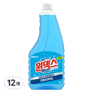 윈덱스 스프레이 유리세정제 리필, 500ml, 12개