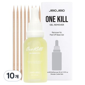 젤로젤로 필오프 베이스 젤 전용 원킬 네일리무버, 30ml, 10개
