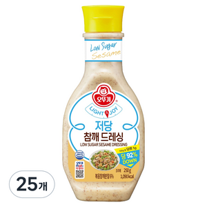 오뚜기 LIGHT & JOY 참깨 저당드레싱, 250g, 25개