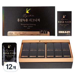 천제명홍삼 홍삼녹용 시그니처 5p, 12개, 400ml