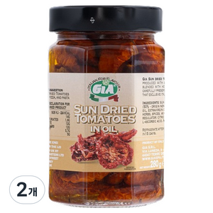 지아 썬드라이드 토마토 절임 병, 280g, 2개