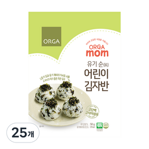 올가맘 유기순 어린이 김자반, 김, 50g, 25개