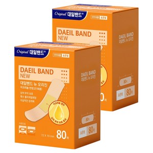 대일밴드 뉴오리진 아크리놀반창고 1회용, 80개입, 2개