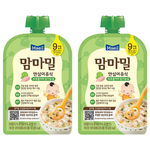 매일유업 맘마밀 매일 안심이유식 레토르트 9개월부터, 브로콜리와닭가슴살, 100g, 2개