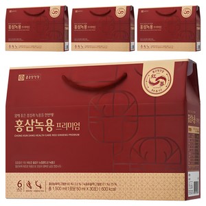 종근당건강 홍삼녹용즙 프리미엄, 30회분, 4개