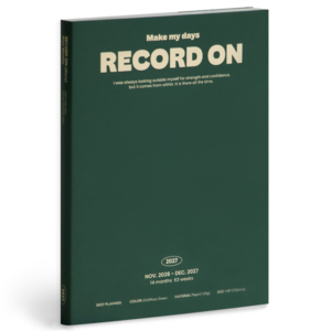 아이코닉 2027 레코드온 다이어리 플랜위클리 A5, 04 Moss Green, 1개