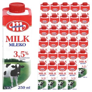 믈레코비타 3.5% 멸균우유, 250ml, 120개
