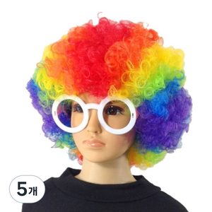 파티복닷컴 FUN 파티 점보 파마 가발 B01, 혼합, 5개