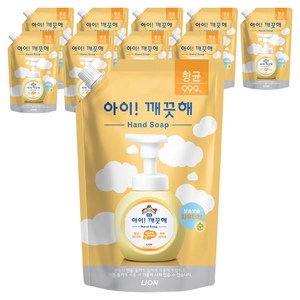 아이깨끗해 핸드워시 순 파우더향 리필용, 600ml, 10개