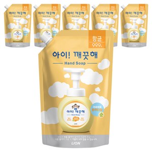 아이깨끗해 핸드워시 순 파우더향 리필용, 600ml, 6개